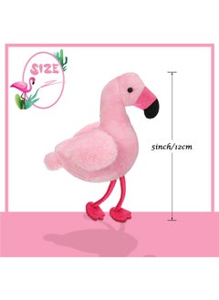 Y&D 6 Pcs Mini Flamingo Plush Toys 5 Inch Stuffed Doll Keychain Hanging Ornaments Foot Colour Random  - Image 5