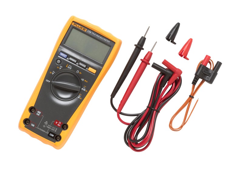 Fluke 179 Multimeter with Backlight Includes BuiltIn Thermometer to Measure Temperature Measures TrueRMS AC Current and Voltage Frequency Capacitance Resistance Continuity and Diode - Image 2