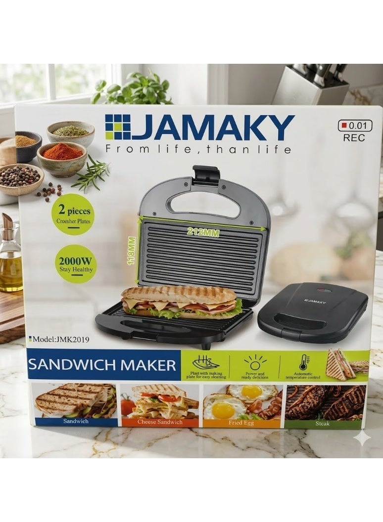 Jamaky JMK2019 Sandwich Maker,2000Watts - Image 1