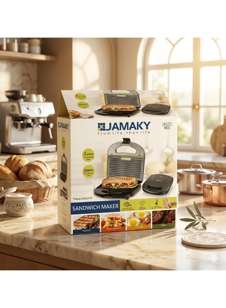 Jamaky JMK2019 Sandwich Maker,2000Watts - Image 4