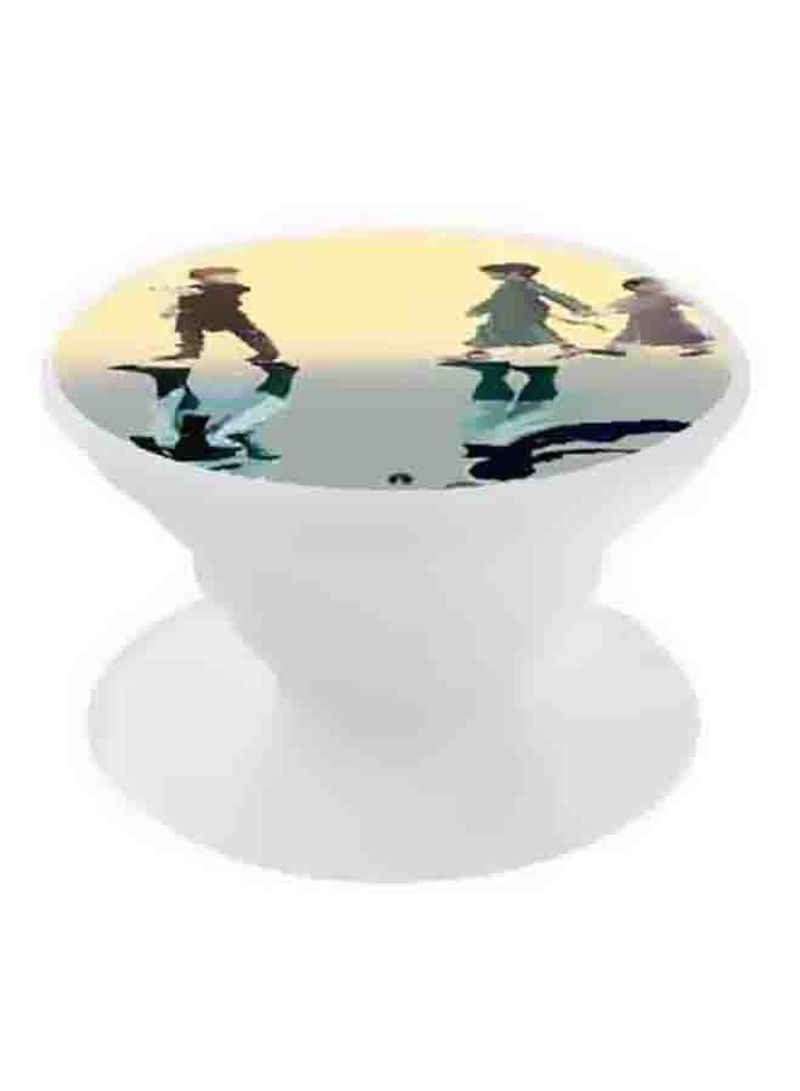 RKN Printed Pop Up Finger Grip Phone Holder White/Yellow/Green - Image 2