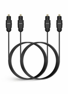 Generic Digital Optical Audio Cable 6ft 1.8M, 24K Gold-Plated, Ultra-Durable Slim Optical Cable Digital Audio Cable for Home Theater, Sound Bar, TV, PS4, Xbox, VD/CD Player, Game Consoleu0026 More, Black  - Image 1