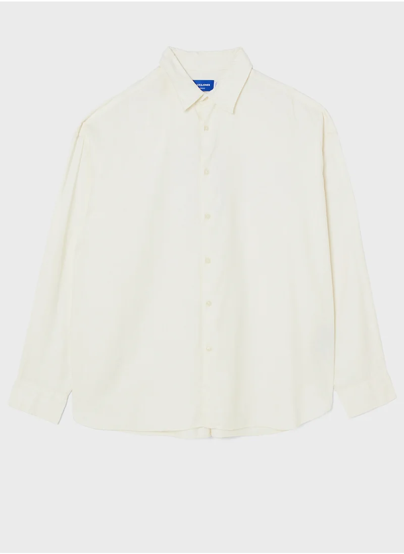 جاك اند جونز Jorfaro Linen Essential Front Button Down Shirt