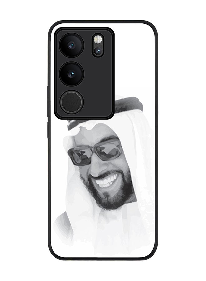 Stylizedd حافظة حواف سوداء متينة لهاتف Vivo V29 / Vivo V29 Pro / Vivo S17، غلاف مضاد للسقوط مرن ورفيع - زايد، والدنا - Image 1
