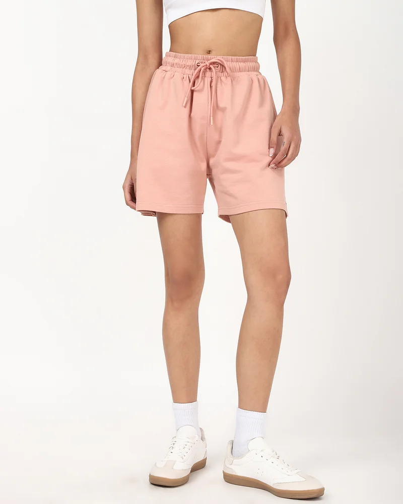 bewakoof Women's Pink Shorts