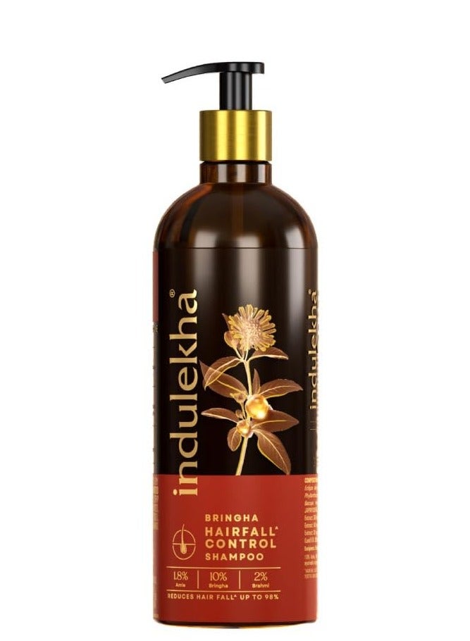إندوليكا شامبو إندوليكا برينجها، 340 مل، للتحكم في تساقط الشعر، بمستخلصات برينجهاراج، وأملا، وشيكاكاي، وخالي من البارابين، للرجال والنساء - Image 1