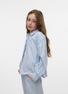 Vero Moda Girl Kids Striped Button Down Shirt  - Image 1
