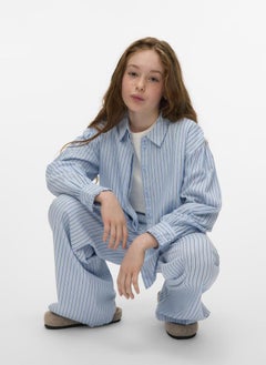 Vero Moda Girl Kids Striped Button Down Shirt  - Image 2