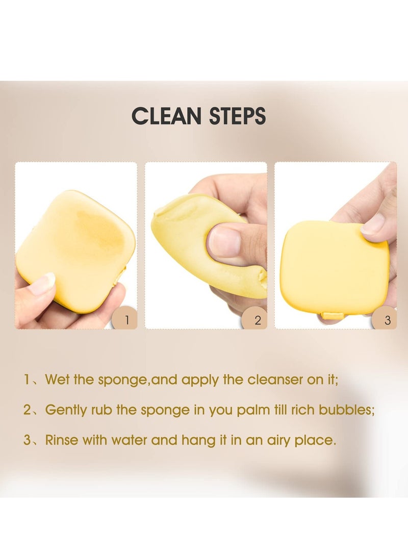 Excefore مجموعة من 6 اسفنجات مكياج، اسفنجات بودرة ناعمة للوجه، مناسبة للبودرة السائبة وبودرة الجسم وبودرة المعادن وأدوات المكياج التجميلية - Image 3