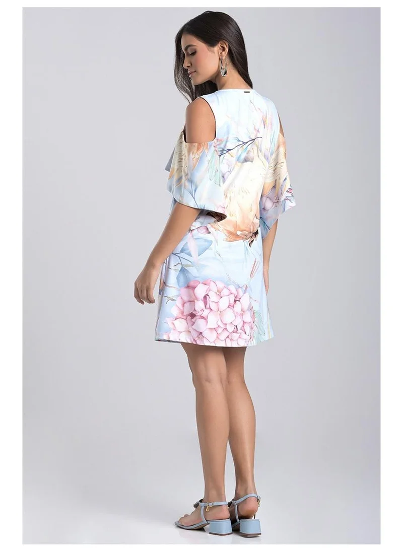 Carmen Steffens  Printed Dress with Ruffle for Women | Best Price UAE