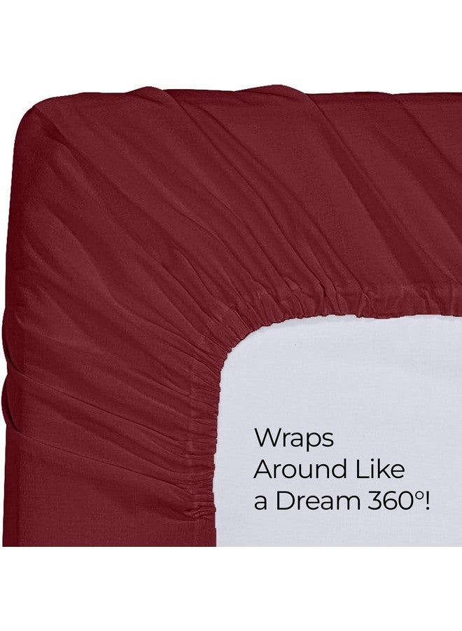 Utopia Bedding King Fitted Sheet - Bottom Sheet - Deep Pocket - Soft Microfiber - Shrinkage and Fade Resistant - Easy Care -1 Fitted Sheet Only (Burgundy) - Image 5