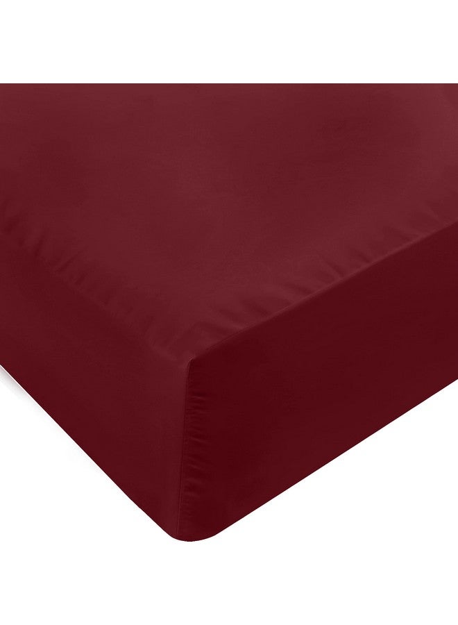Utopia Bedding King Fitted Sheet - Bottom Sheet - Deep Pocket - Soft Microfiber - Shrinkage and Fade Resistant - Easy Care -1 Fitted Sheet Only (Burgundy) - Image 1
