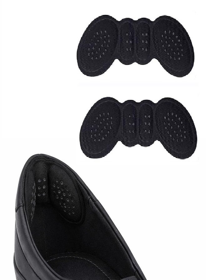 MEBISO MEBISO Heel Pads for Shoes That Are Too Big, Non-Slip Heel Grips with Cushioned Inserts, Prevent Blisters & Heel Slippage, Fits Men & Women (2, BLACK, BUTTERFLY HEEL LINER) - Image 1
