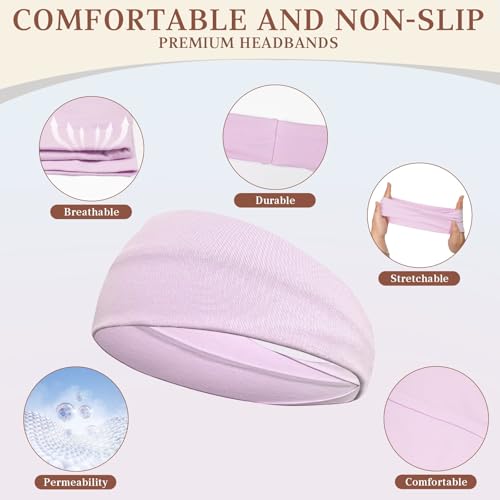 CÉLLOT 12 Pack Boho Headband Wide Stretchy Daily Use Knotted Headwear Sport Athletic Yoga Gym Hair Accessories for Women and Girls - Image 2
