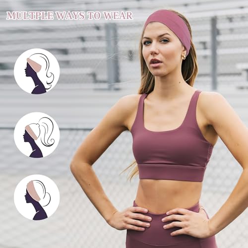 CÉLLOT 12 Pack Boho Headband Wide Stretchy Daily Use Knotted Headwear Sport Athletic Yoga Gym Hair Accessories for Women and Girls - Image 5