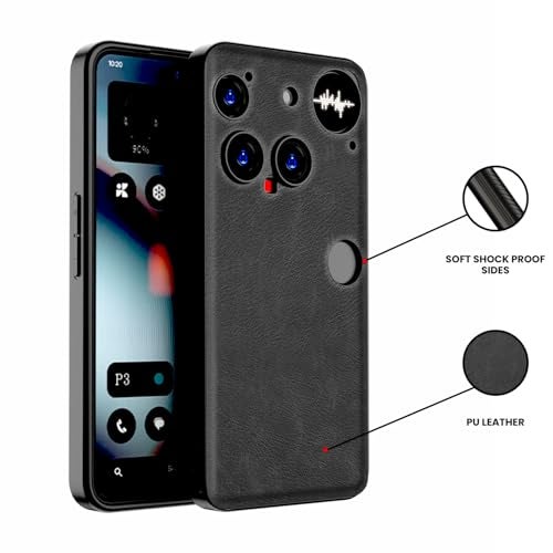 Kapa Tux Leather Back Cover for Nothing Phone 3 5G | Slim Shockproof Camera Protection Bumper Case (Black) - Image 3
