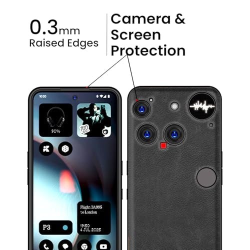 Kapa Tux Leather Back Cover for Nothing Phone 3 5G | Slim Shockproof Camera Protection Bumper Case (Black) - Image 4