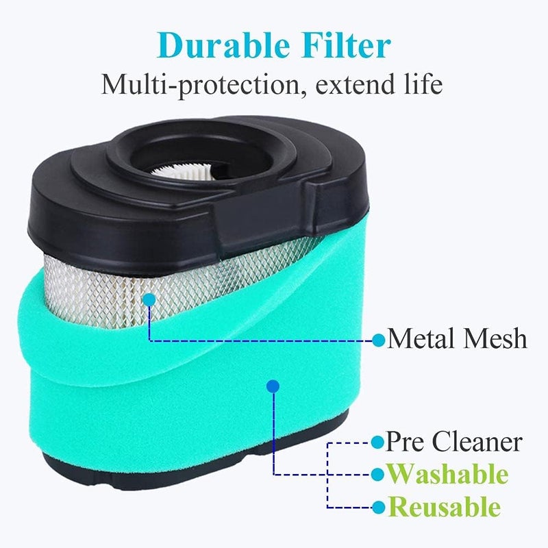 HOODELL Professional 792105 Air Filter, Durable 276890 Air Cleaner with Fuel Filter, Compatible with V-Twin Engine 44H777 5405K 593240 4163205 GY21057 Air Filter - Image 4