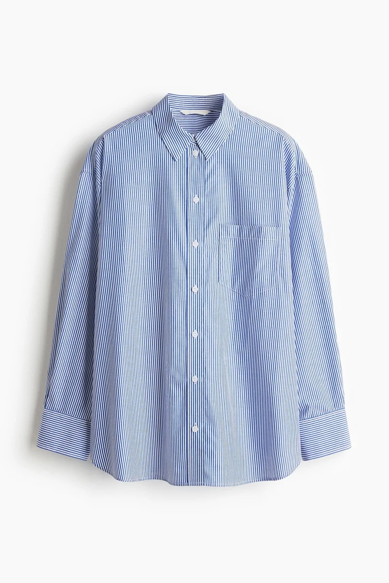H&M Oversized cotton poplin shirt