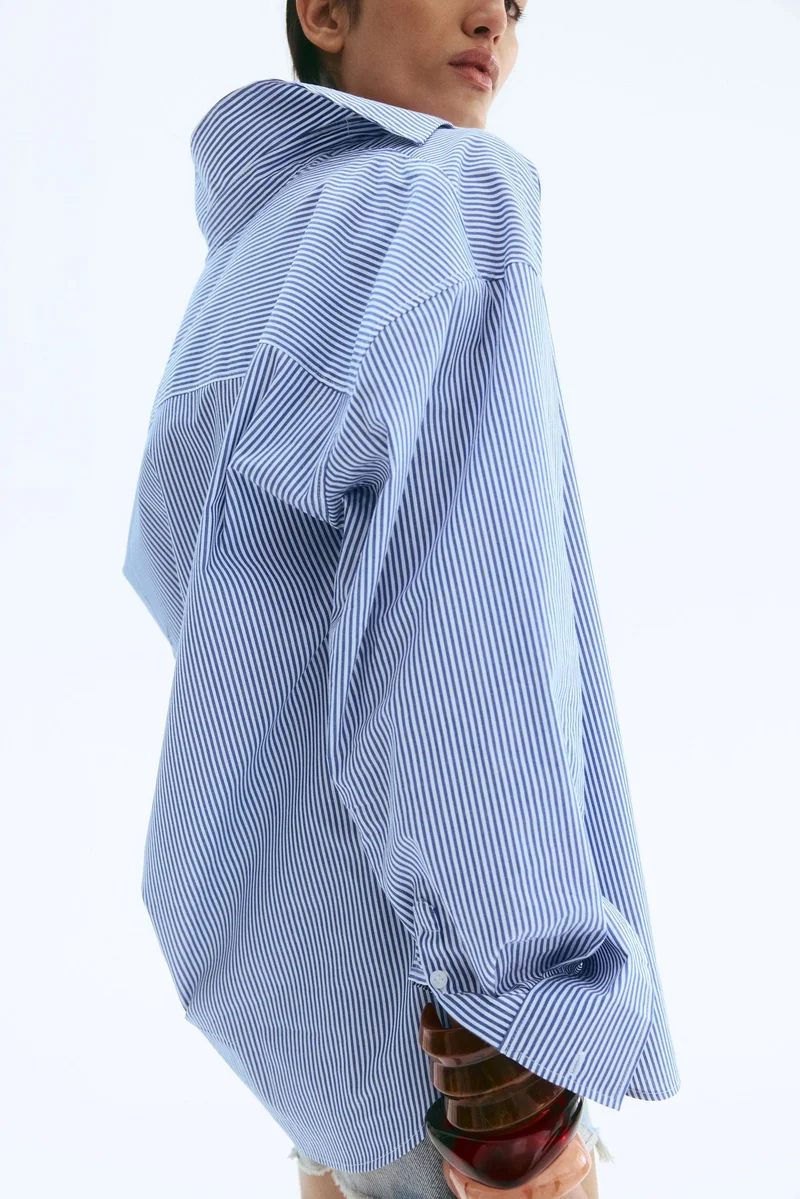 H&M Oversized cotton poplin shirt