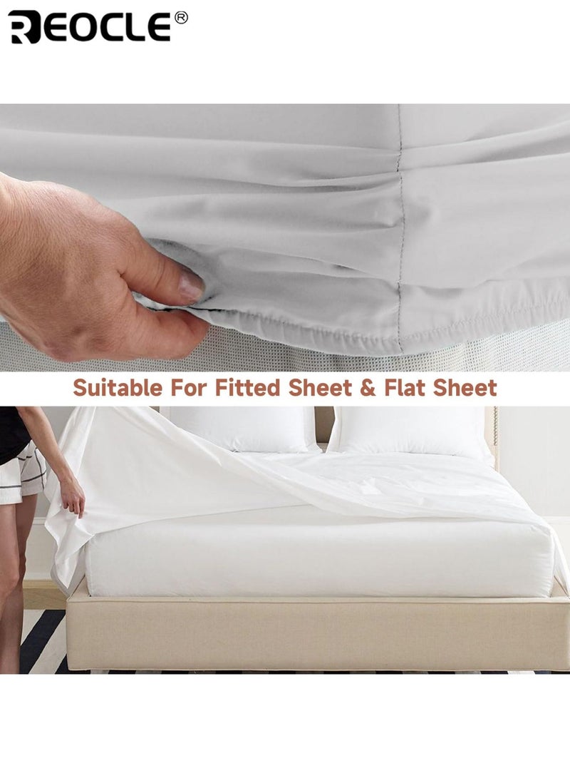 ريوكل 8 مشابك مثلثة قابلة للتعديل لتثبيت اللحاف أو شرشف السرير، مشابك قوية غير مرئية للحفاظ على استقرار الفراش، مناسبة للأسرّة والمفروشات - Image 2