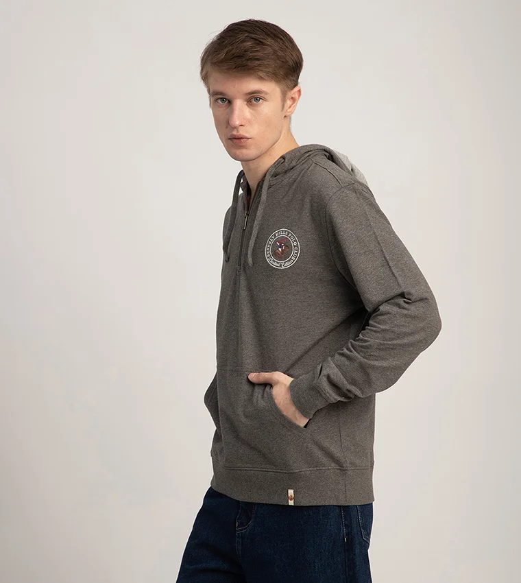 بيفرلي هيلز بولو كلوب هودي بسحاب مطرز بشعار