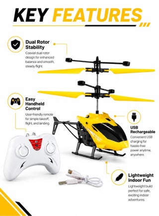 Remote Control Helicopter Flying Toys, 2.5 Channel High Low Flight Suspension Induction Helicopter, Mini RC Helicopter for Kids Party Favours, Boy&Girls Birthday Gifts - view 4