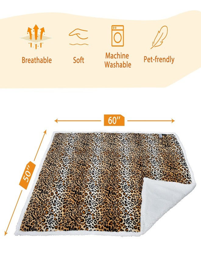 Kritter Planet Leopard Print Dog Blankets for Large Dogs, Soft Fluffy Fleece Pet Blankets for Couch, Sofa, Dog Beds, Car Seats, Creat, Washable, 50x60 inches - Image 5