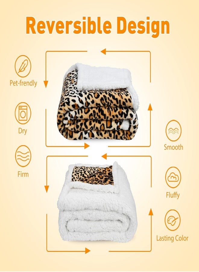 Kritter Planet Leopard Print Dog Blankets for Large Dogs, Soft Fluffy Fleece Pet Blankets for Couch, Sofa, Dog Beds, Car Seats, Creat, Washable, 50x60 inches - Image 4