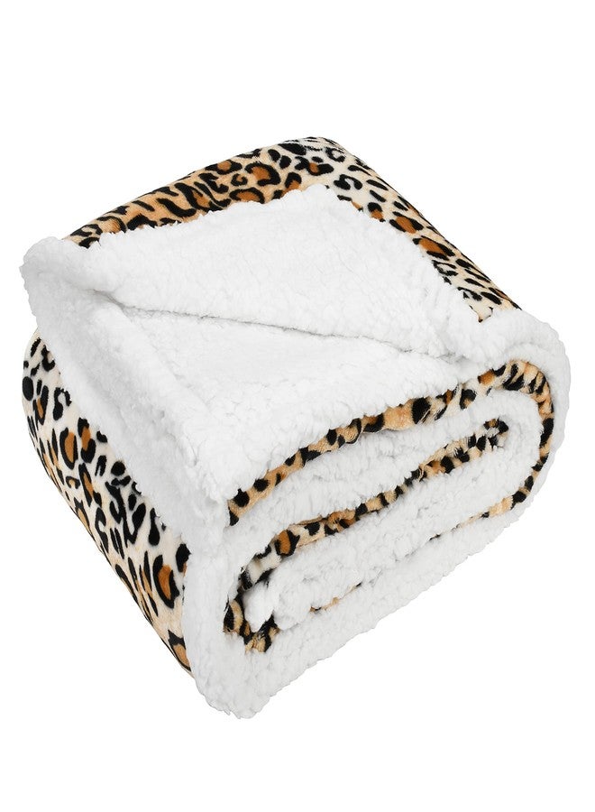 Kritter Planet Leopard Print Dog Blankets for Large Dogs, Soft Fluffy Fleece Pet Blankets for Couch, Sofa, Dog Beds, Car Seats, Creat, Washable, 50x60 inches - Image 1