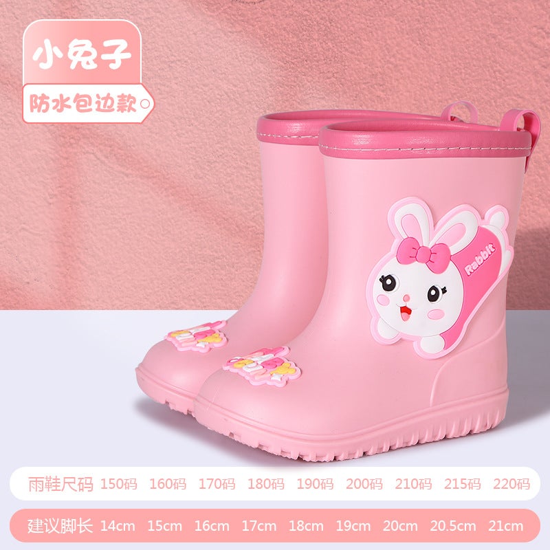 Children'S Rain Boots Men'S 2023 New Children'S Waterproof Shoes Non-Slip Boys Baby Rain Boots Fleece-Lined Detachable Boys - Image 1