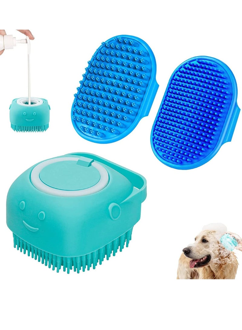 general Dog Bath Brush ,Dog Shampoo brush , Cat Scrubber for Bath ,Pet and Dog Bath Massage Brush Scrubber ,Dog Shower,Wash ,Grooming,Washing Brush with Adjustable Ring Handle for Short and Long Haired ,3PCS  - Image 1