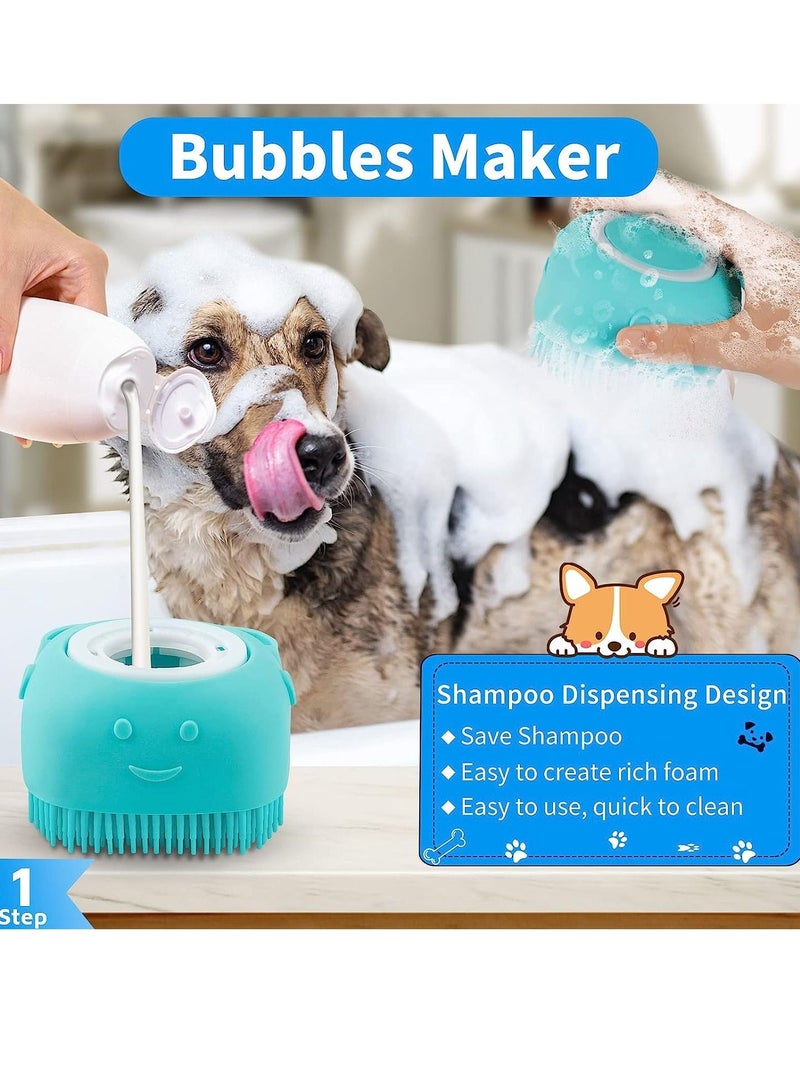 general Dog Bath Brush ,Dog Shampoo brush , Cat Scrubber for Bath ,Pet and Dog Bath Massage Brush Scrubber ,Dog Shower,Wash ,Grooming,Washing Brush with Adjustable Ring Handle for Short and Long Haired ,3PCS  - Image 2