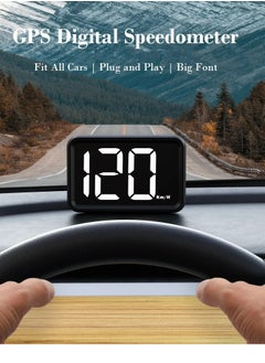 Generic Car Digital GPS Speedometer HUD Head up Display Electronics Speed Alarm Vehicle Speed Compass Speed Gauge Plug and Play Gadgets For All Cars MPH KMH  - Image 1