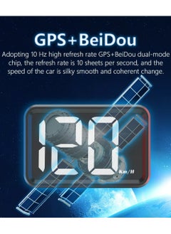 Generic Car Digital GPS Speedometer HUD Head up Display Electronics Speed Alarm Vehicle Speed Compass Speed Gauge Plug and Play Gadgets For All Cars MPH KMH  - Image 3