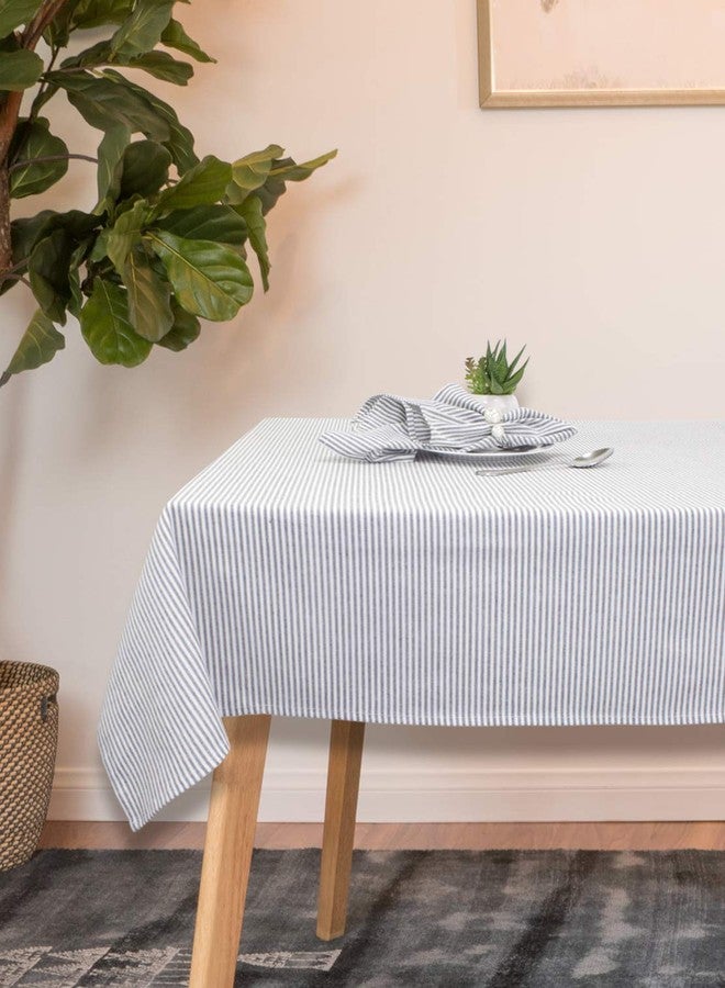 Fennco Styles Simple Ticking Stripes 100% Pure Cotton Table Napkins 20 x 20 Inch, Set of 4 - Grey Dinner Napkins for Everyday Use, Banquets, Family Gathering, Special Events and Home Décor - Image 5