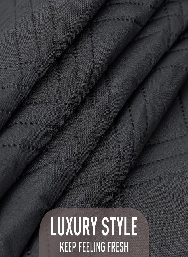 TAOCOCO 100% Waterproof Reversible Couch Cushion Cover for Dogs & Pets - Chaise & Sectional Sofa U Shape Couch Furniture Protector Slipcover (Black) - Image 2