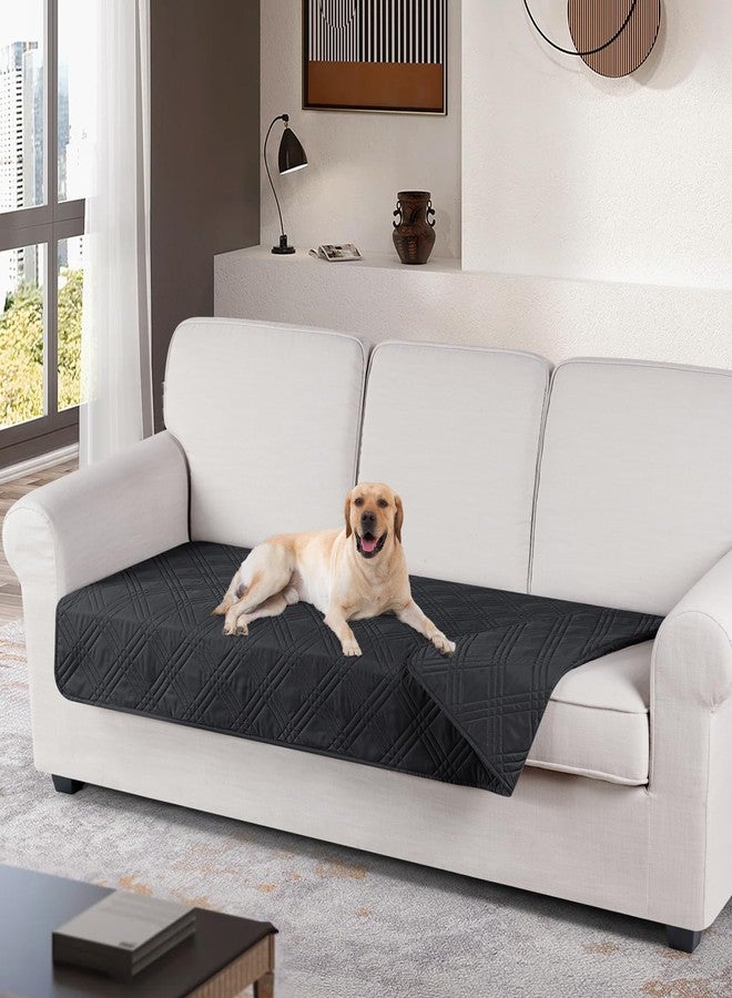 TAOCOCO 100% Waterproof Reversible Couch Cushion Cover for Dogs & Pets - Chaise & Sectional Sofa U Shape Couch Furniture Protector Slipcover (Black) - Image 1