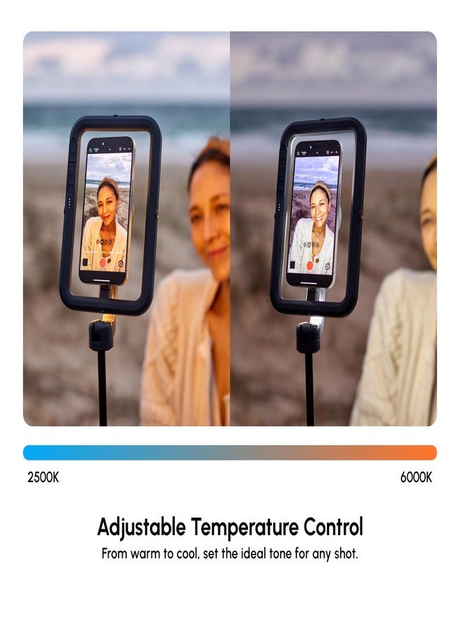 ShiftCam SnapStudio Light - Magnetic LED Ring Light with Adjustable Brightness, AdjustableTemperature, USB-C Charging, MagSafe Compatibility - Ideal for Vlogging and Mobile Photography (Stone) - Image 4