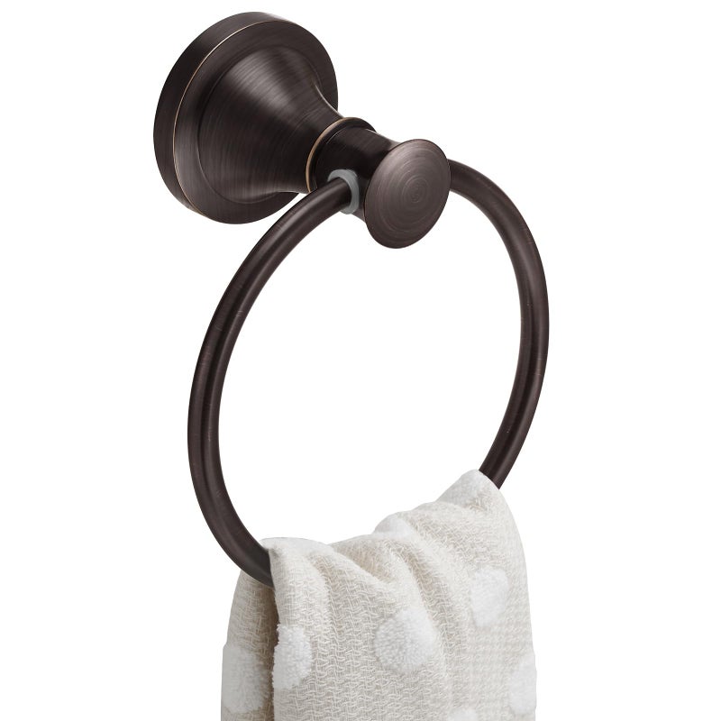 BESy Oil Rubbed Bronze Bathroom Hand Towel Ring Towel Holder Rustproof Wall Mounted Bathroom Hardware Accessory SUS 304 Stainless Steel Towel Rack