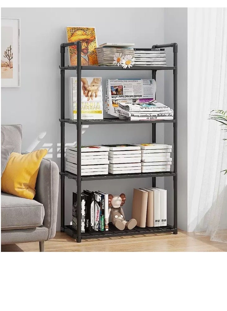 Generic 4 Tier Storage Shelves Kitchen Bakers Rack with Storage Cabinet Cupboard Organizer Bookcase Microwave Oven Stand for Living Room And Kitchen 50x27x115cm  - Image 4