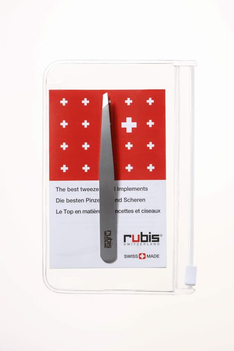 Rubis Switzerland Stainless Steel SilverMetalic Slanted Tweezer Swiss Made - Image 5