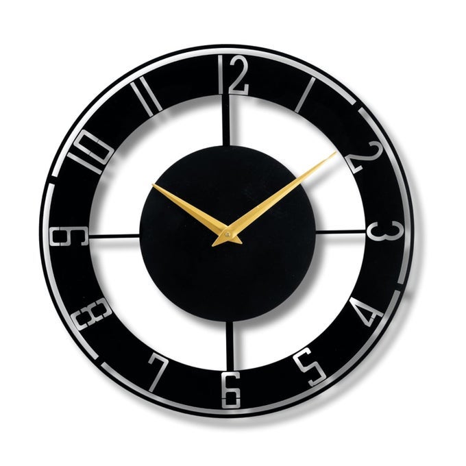 METALLIC WALL CLOCK FOR HOME OFFICE LIVING ROOM BEDROOM KIDS ROOM AND KITCHEN 40 X 40 CM BIG SIZE STYLISH LATEST HOME DECOR 40 CM