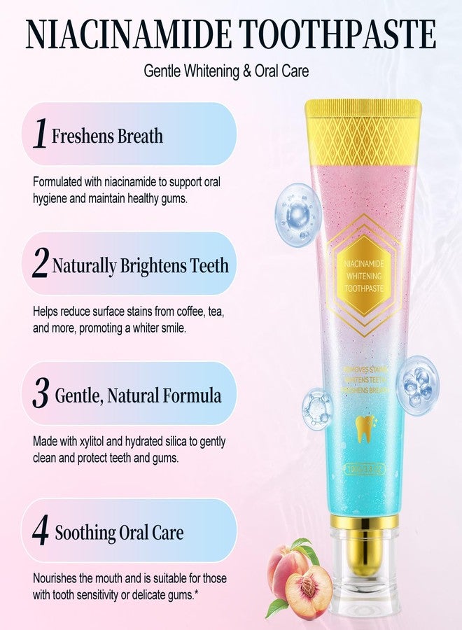 ITSDAWN Niacinamide Whitening Toothpaste 3 Pack, Niacinamide Toothpaste, Freshening Breath & Deep Gentle Cleaning, 3.8Oz - Image 2