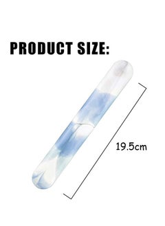 Generic 2 Pcs Portable Watercolor Gradient Travel Toothbrush Case, Strong Durable Food Grade PP Plastic Toothbrush Storage Holder, Bottom Vent Hole Dustproof Toothbrush Holder (Pink+Blue)  - Image 2