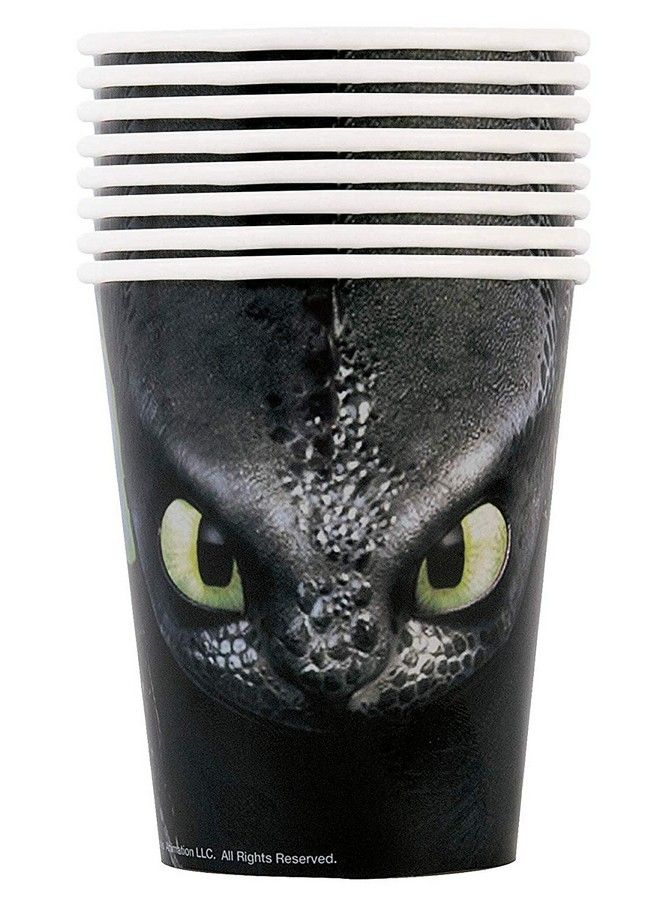 Unique كيفية تدريب تنينك مجموعة لوازم حفلة عيد الميلاد تشمل أطباق الغداء والمناديل والأكواب وغطاء الطاولة ولافتة عيد ميلاد سعيد مجموعة لـ 16 - Image 5