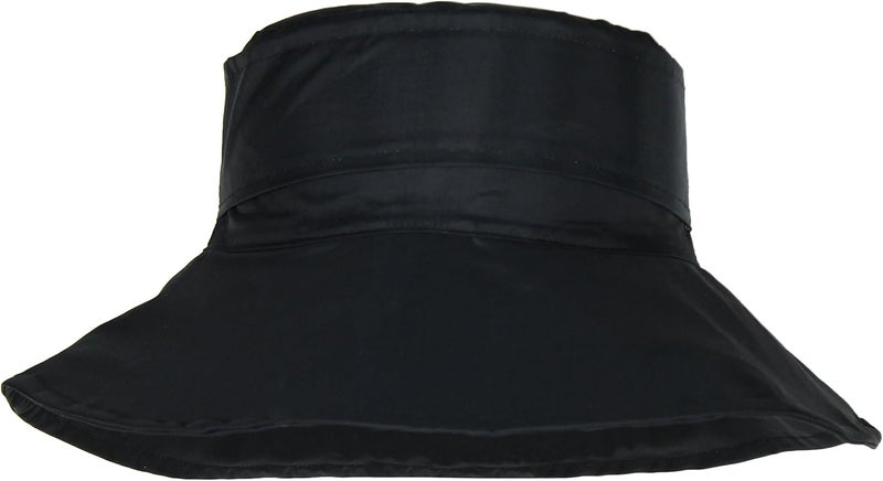 FLH Cute Bucket Rain Hat w/Buckle Accent, 3.5 inch Wide Brim, Roll-Up Packable - Image 2