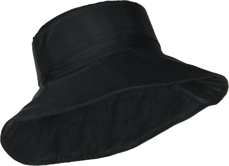 FLH Cute Bucket Rain Hat w/Buckle Accent, 3.5 inch Wide Brim, Roll-Up Packable - Image 1