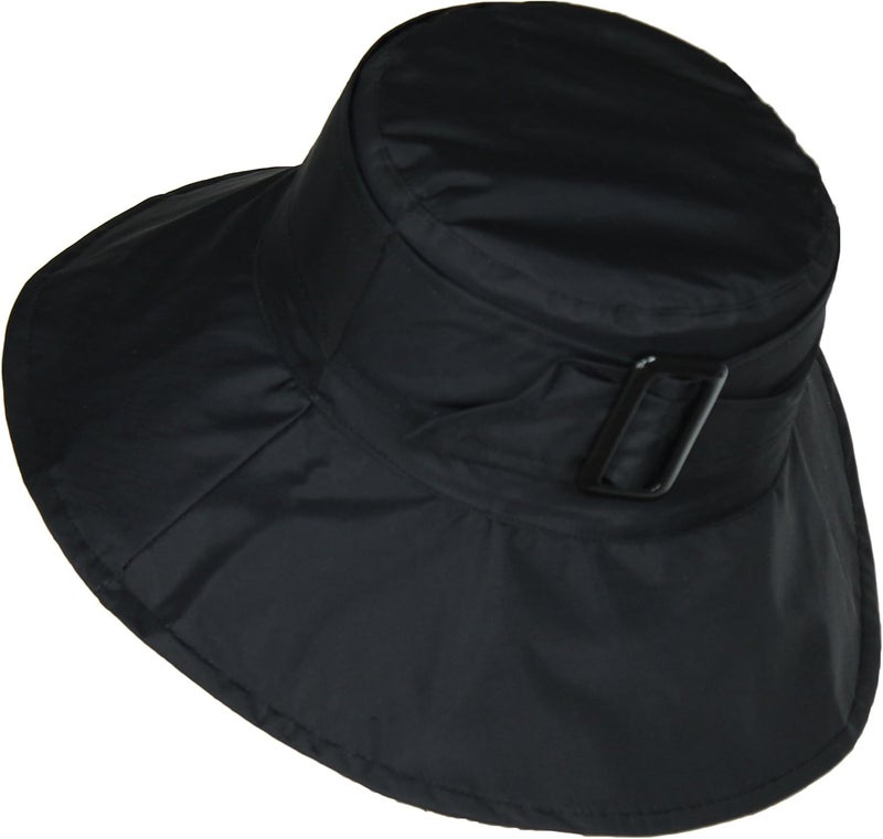 FLH Cute Bucket Rain Hat w/Buckle Accent, 3.5 inch Wide Brim, Roll-Up Packable - Image 5