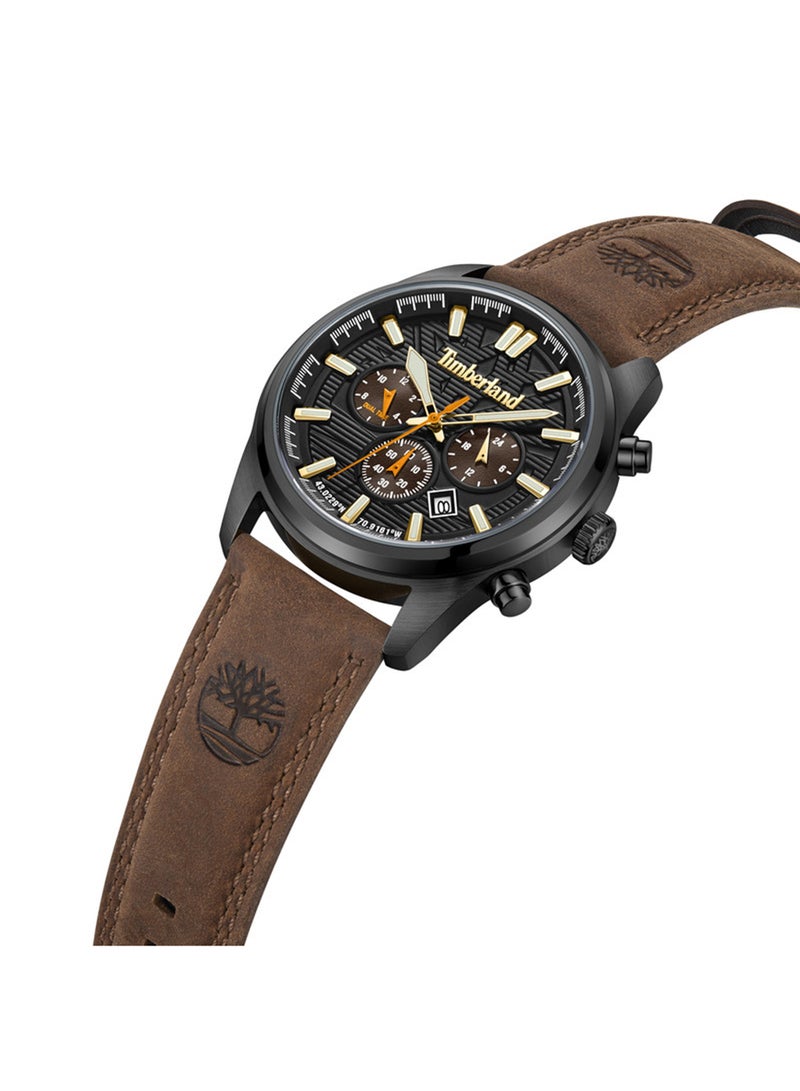 Timberland Men Northbridge Blue Dial Leather Strap Multifunction Watch for Men, 45mm - Image 2